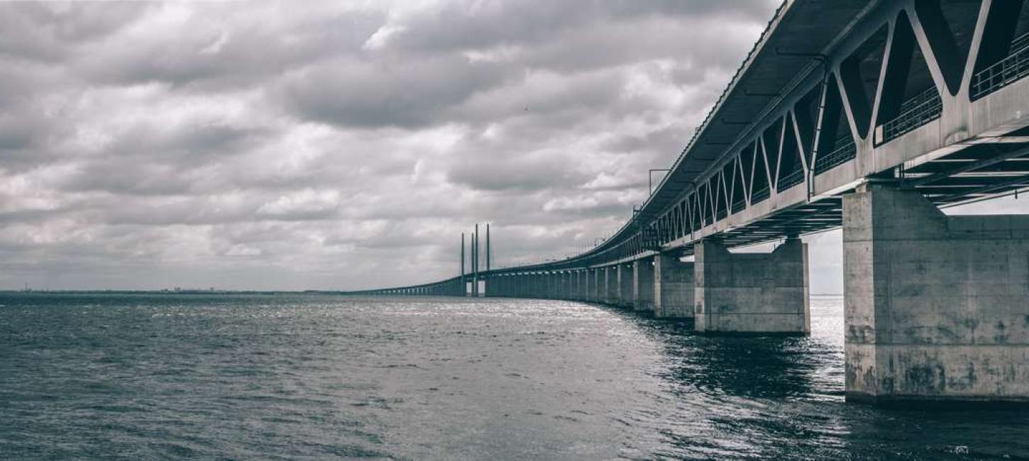 Crossing the Øresunds Bridge takes you from Copenhagen to Malmo