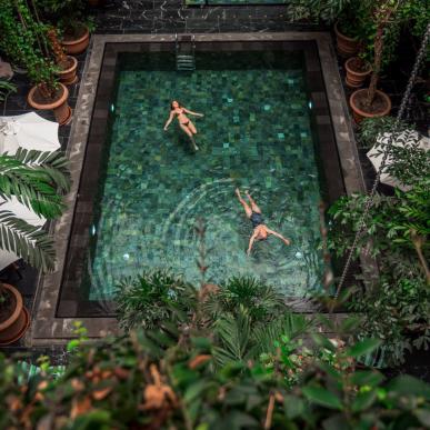 Enjoy the indoor pool at the beautiful Hotel Manon Les Suites