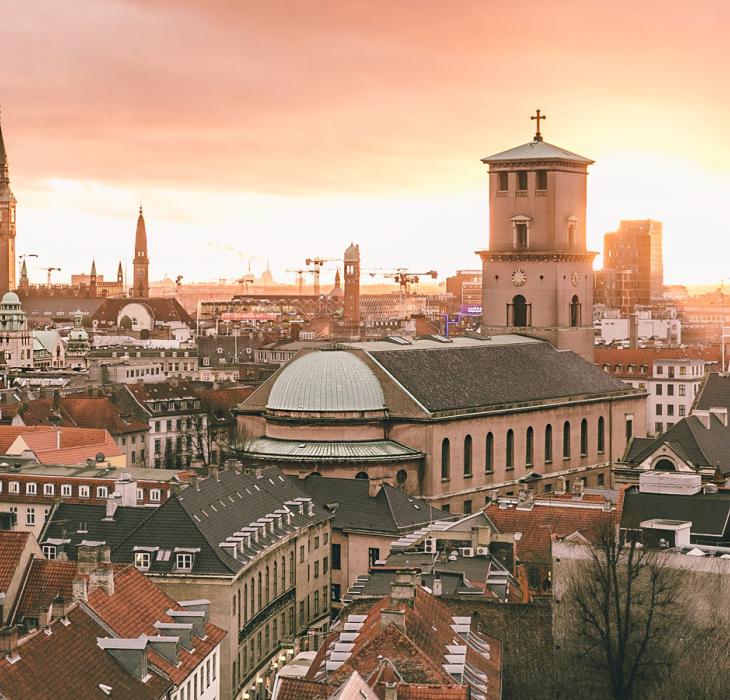 Copenhagen city center overview